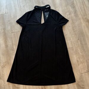 NWT LUNA Black Short Sleeve Dress Choker Style Size Small